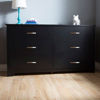 Picture of Fusion - 6-Drawer Double Dresser, Black *D