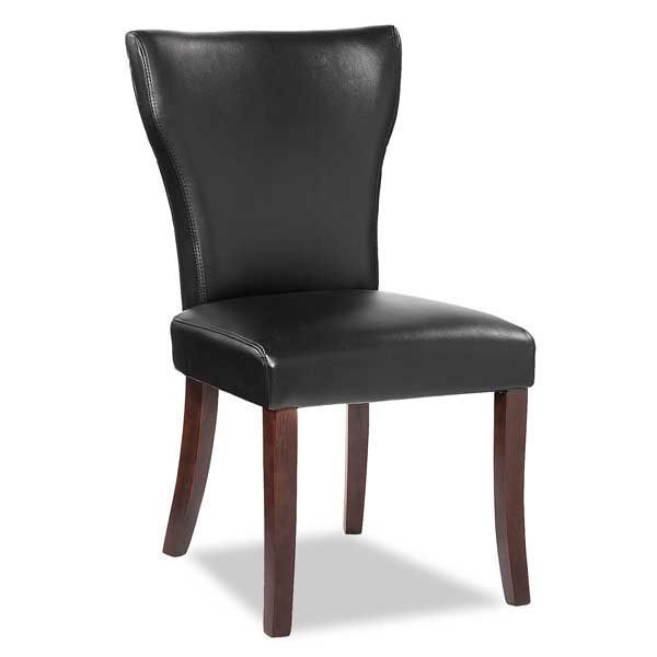 Picture of Wing Parsons Chair Black Bonded Leather