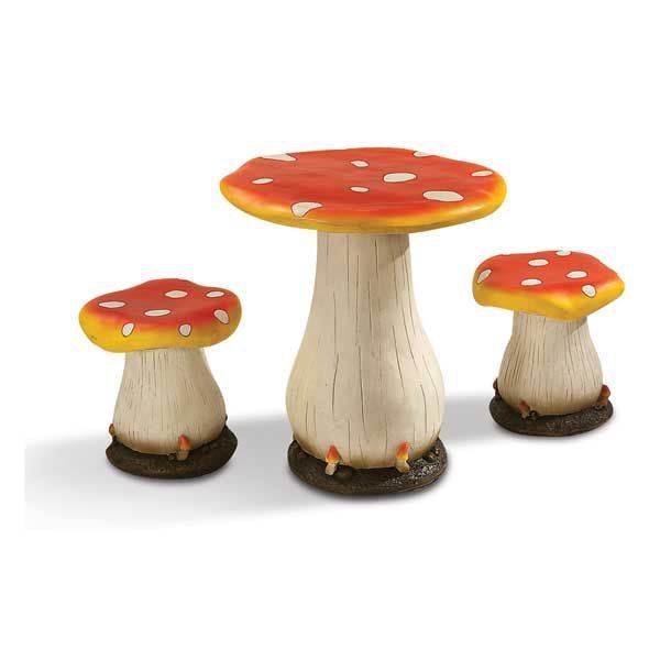 Picture of Mushroom 3 Piece Garden Set