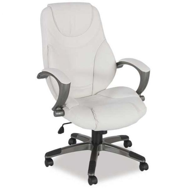 Picture of White Luxhide Executive Chair