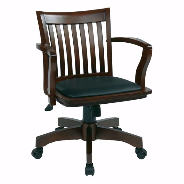 Picture of Espresso Wood Office Chair 108ES-3 *D