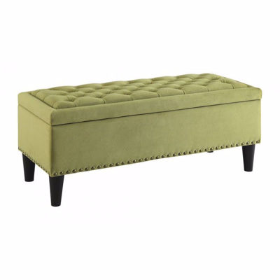Picture of Green Aster Fabric Storage Ottoman *D