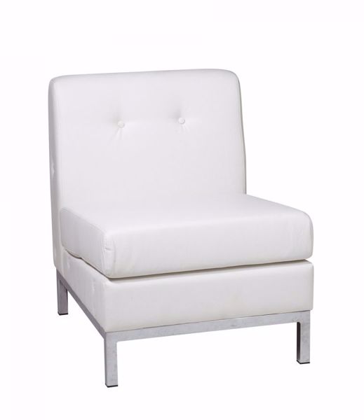Picture of Wallstreet White Armless Chair *D