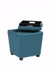 Picture of Blue Vinyl Ottoman Cube Set *D