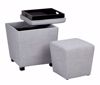 Picture of Dove Fabric Ottoman Set *D