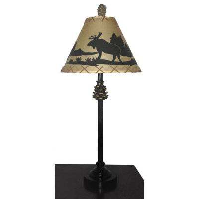 Picture of 30" Pine Cone Moose Table Lamp