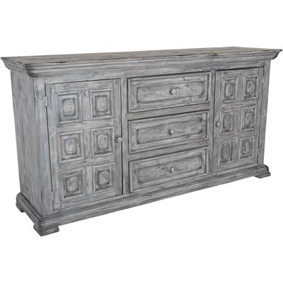Picture of Grey Isabella 3-Drawer Door Dresser