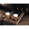 Picture of Damacio Leather Reclining Gliding Console Loveseat