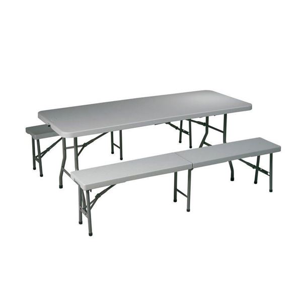 Picture of 3 Pc Folding Tbl And Bench Set *D