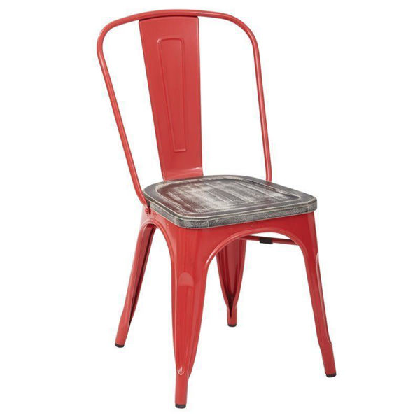 Picture of Bristow Red Metal Chair, 2-Pack *D