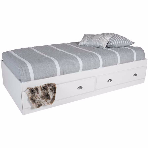 Shoal Creek White Twin Mate S Bed, Sauder Shoal Twin Mates Creek Bed With Storage