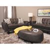 Picture of Digital Tufted Gray Oval Ottoman