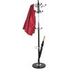 Picture of Metal Coat Rack Brown w/Chrome Hooks