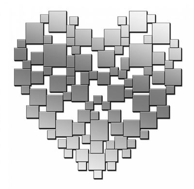 Picture of Silver Heart Mirror