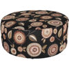 Picture of Adeline Black Floral Cocktail Ottoman