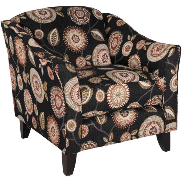 Picture of Adeline Black Floral Accent Chair