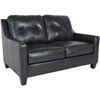 Picture of Navy Leather Loveseat