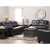 Picture of Navy Leather Loveseat