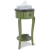 Picture of 1 Drawer Round Green Side Table