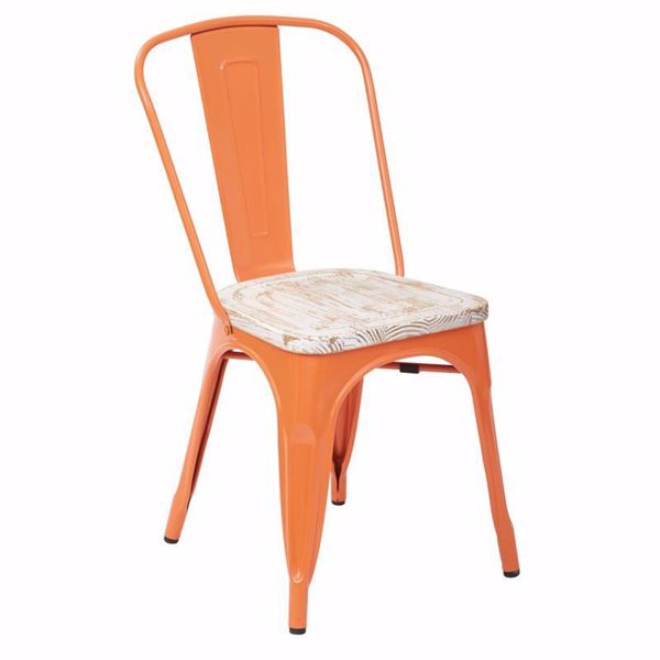 Picture of Bristow Orange Metal Chair, 2-Pack *D
