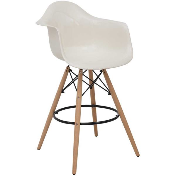Picture of Rowan White Bar Arm Chair