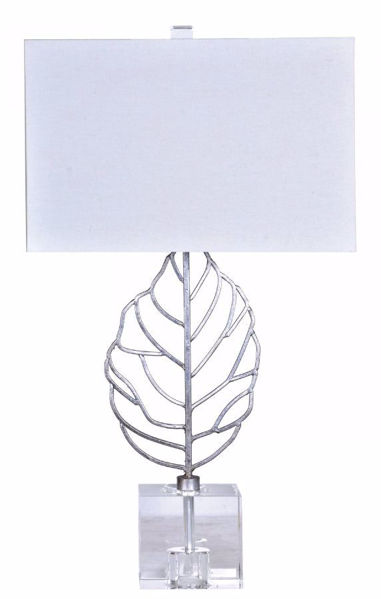 Picture of Silver Crystal Leaf Lamp
