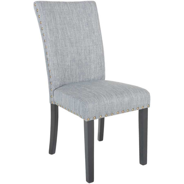 Picture of Grey Linen Parsons Chair