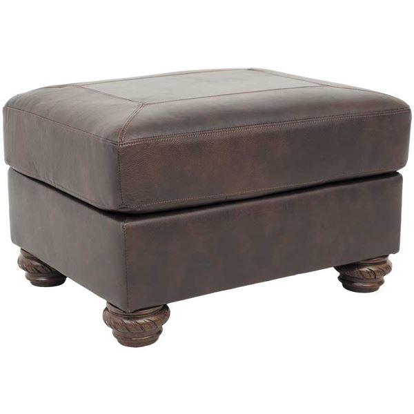Picture of Mellwood Walnut Leather Ottoman