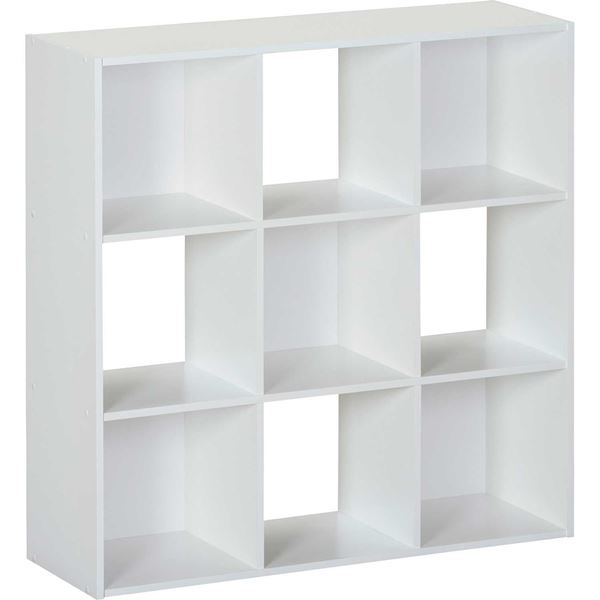 Picture of SystemBuild White Nine Cube Storage Bookshelf