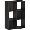 Picture of SystemBuild Black Six Cube Storage Bookshelf