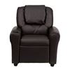Picture of Contemporary Brown Leather Kids Recliner *D