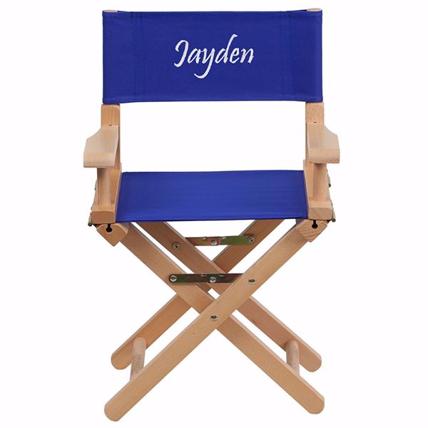 Picture of Personalized Kid Size Directors Chair in Blue *D
