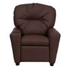 Picture of Contemporary Brown Leather Kids Recliner *D