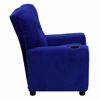 Picture of Contemporary Blue Microfiber Kids Recliner *D
