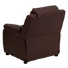 Picture of Personalized Deluxe Brown Leather Kids Recliner *D