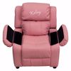 Picture of Personalized Deluxe Pink Vinyl Kids Recliner *D