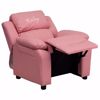 Picture of Personalized Deluxe Pink Vinyl Kids Recliner *D