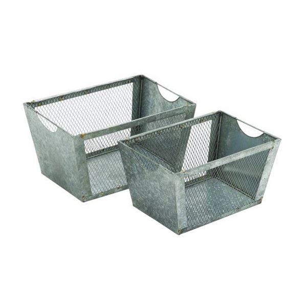 Picture of Galvanized Wire Baskets (Set of 2)