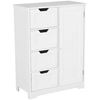 Picture of White Four Drawers One Door Cabinet