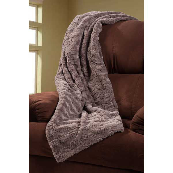 Picture of 47x59 Blanket Gray Faux Fur