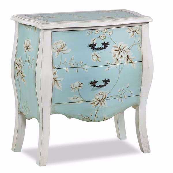 Picture of Blue Floral Accent Chest