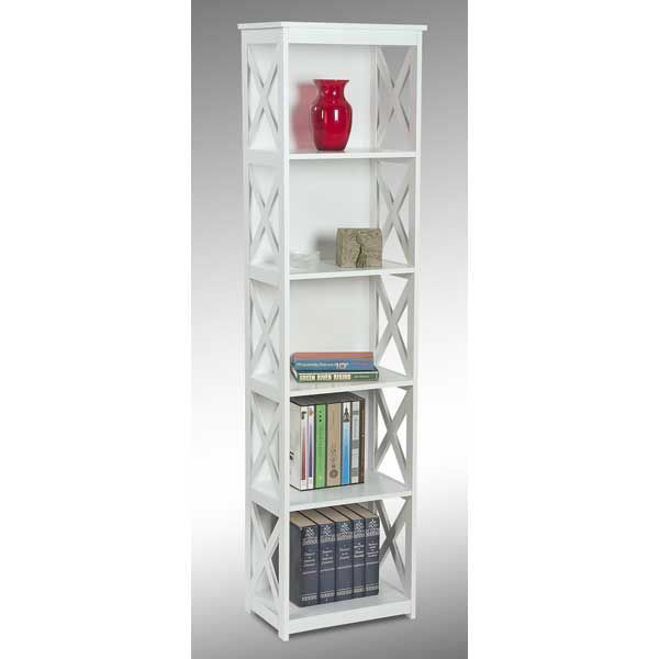 Picture of Alabaster White 5 Shelf Bookcase