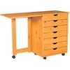 Picture of Drop Leaf 7 Drawer Roll Cart