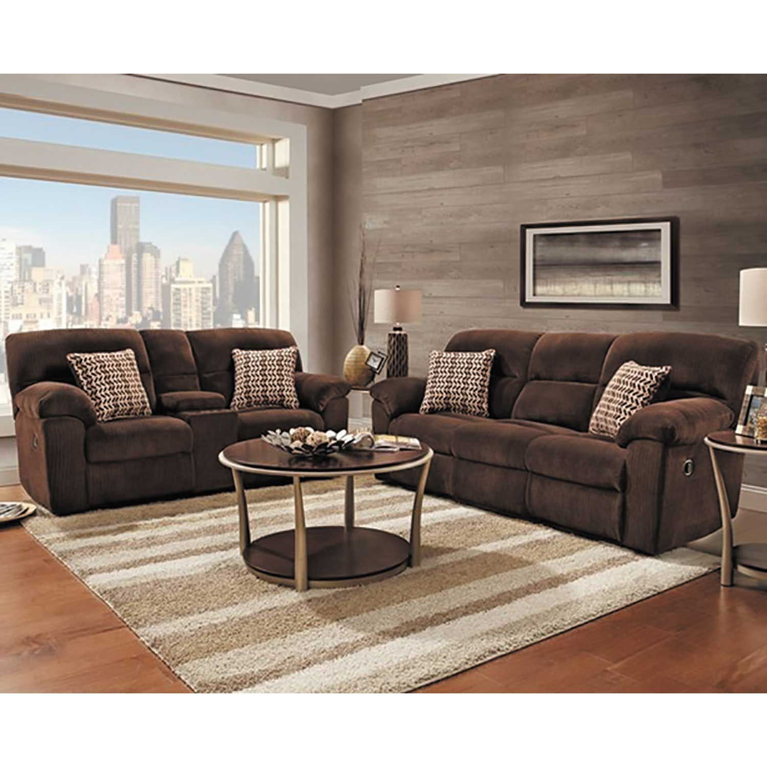 Chocolate Power Reclining Sofa | B-1409P | AFW.com