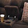 Picture of Chevron Chocolate Reclining Console Loveseat