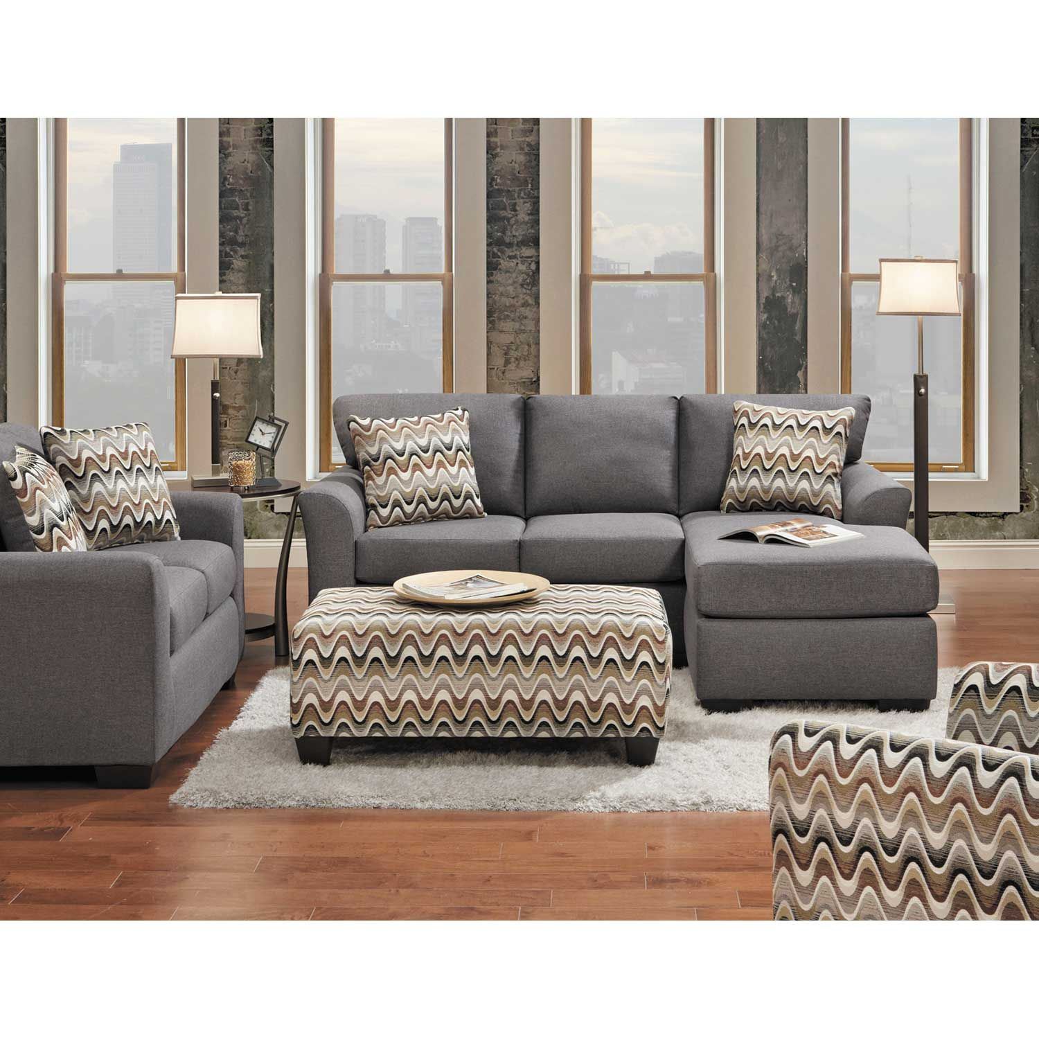 0056789 0056789 Ryleigh Grey Sofa With Chaise  