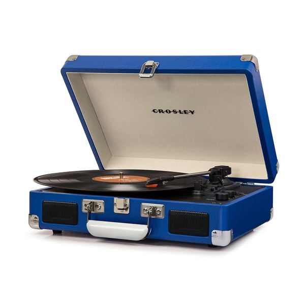 Picture of Cruiser Deluxe Portable 3-Speed Turntable, Blue *D