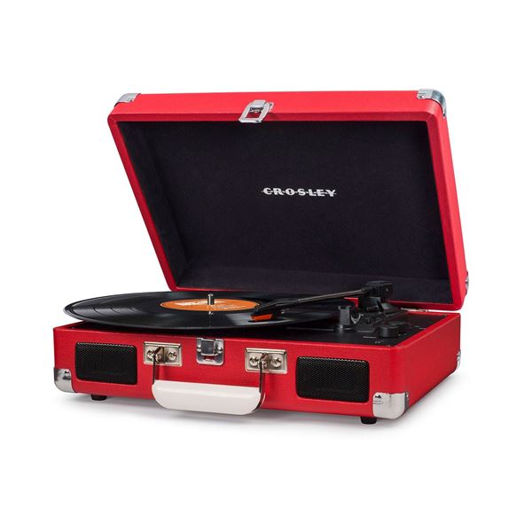 Picture of Cruiser Deluxe Portable 3-Speed Turntable, Red *D