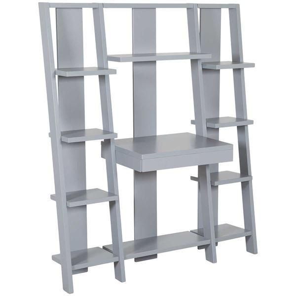 Picture of Tiffany Gray Ladder Desk and Bookcase
