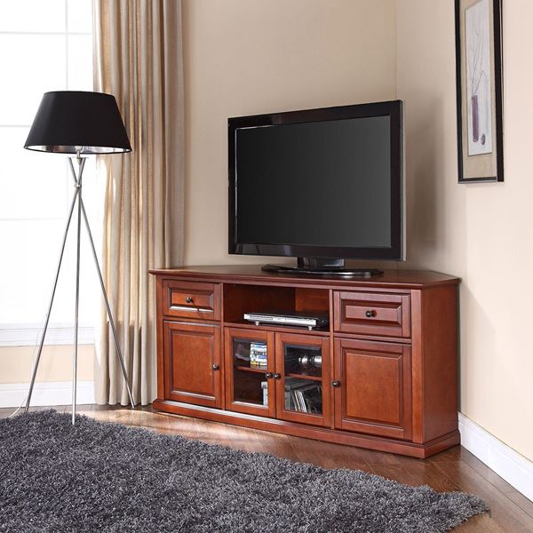 Picture of 60in Corner TV Stand, Cherry *D